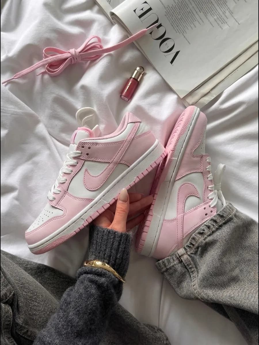 Кроссовки sb dunk low данки кеды розовые для школы