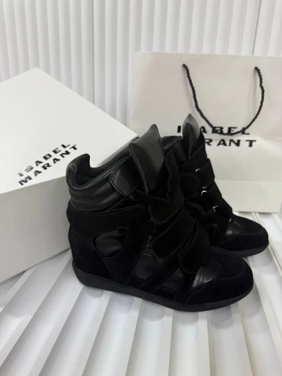 Сникерсы на каблуке Isabel marant замшевые